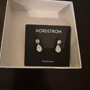 Nordstrom cubic zerconia teardrop earrings. Never worn.